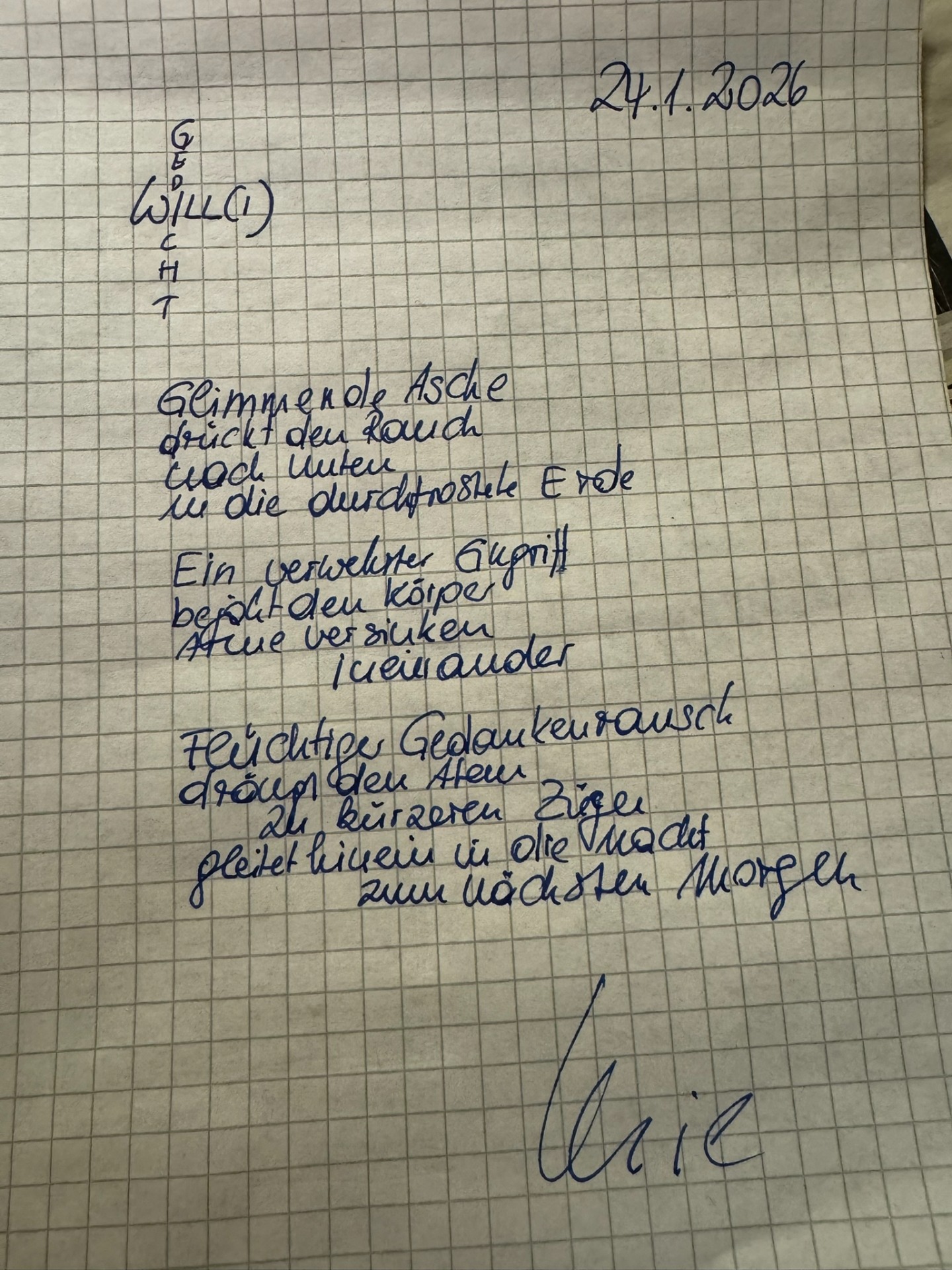 Gelegenheitsgedicht 24.1.2026
